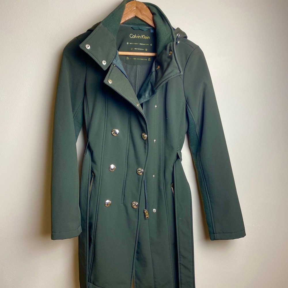 NEOT Calvin Klein Hooded Trenchcoat, XS